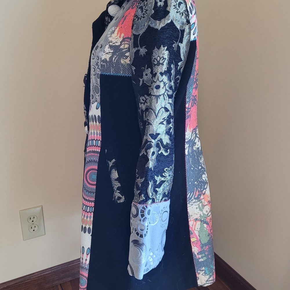Adore Multicolor Patchwork Coat - Picture 2 of 10